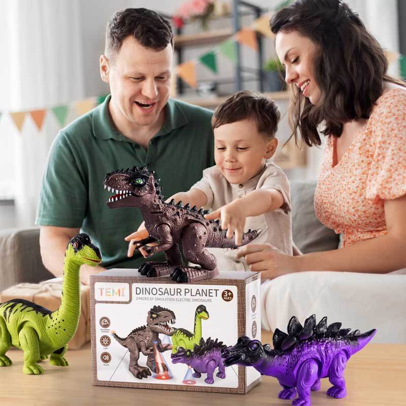 Kids' interactive walking dinosaur toy, perfect for discovery with engaging lights & authentic sounds