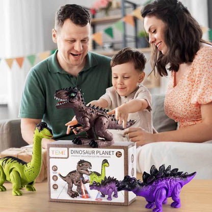 Kids' interactive walking dinosaur toy, perfect for discovery with engaging lights & authentic sounds