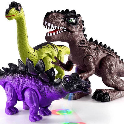 Durable electric walking dinosaur for kids with light-up eyes & thunderous roaring sounds