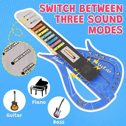 Close-up of the circuit board in a Kids Electronic Wooden DIY Play Guitar Kit, fostering electronics skills
