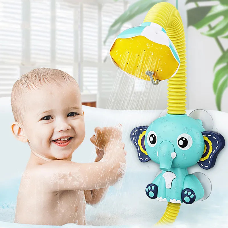 Kids Elephant Faucet Bathtub Shower Spray Toy for fun bath time, unisex toddler interactive play