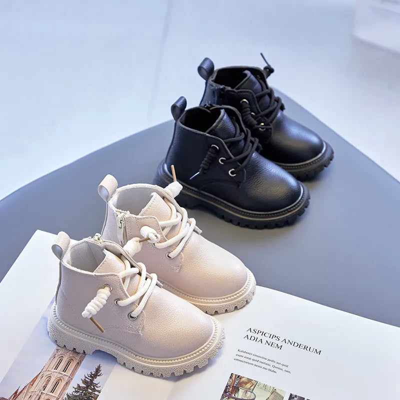 Unisex children's fashion winter boots, gray, durable, perfect for snow 3