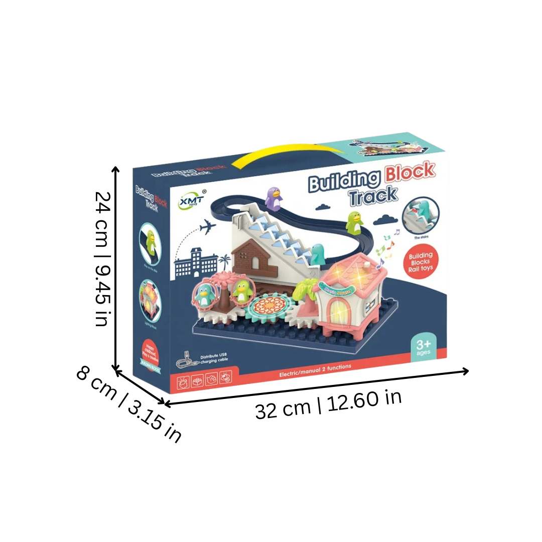 Educational Ferris Wheel Track Play Set, a creative toy and building blocks gift for kids' developmental play