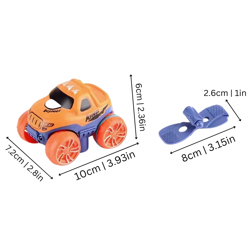 Creative play kids' toy: flexible race track building set being assembled, showing educational value