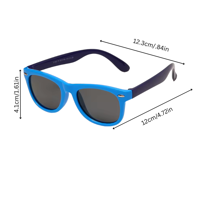 Toddler's UV400 protective round sunglasses with flexible TR90 frame, ideal children's eyewear.