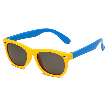 Girls' stylish round UV400 sunglasses, TR90 flexible frame, essential children's outdoor eyewear.
