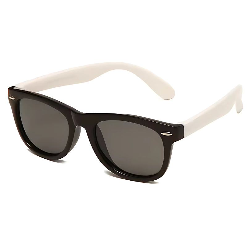 Children's outdoor gear: flexible TR90 round sunglasses, UV400 protection, polarized lenses.