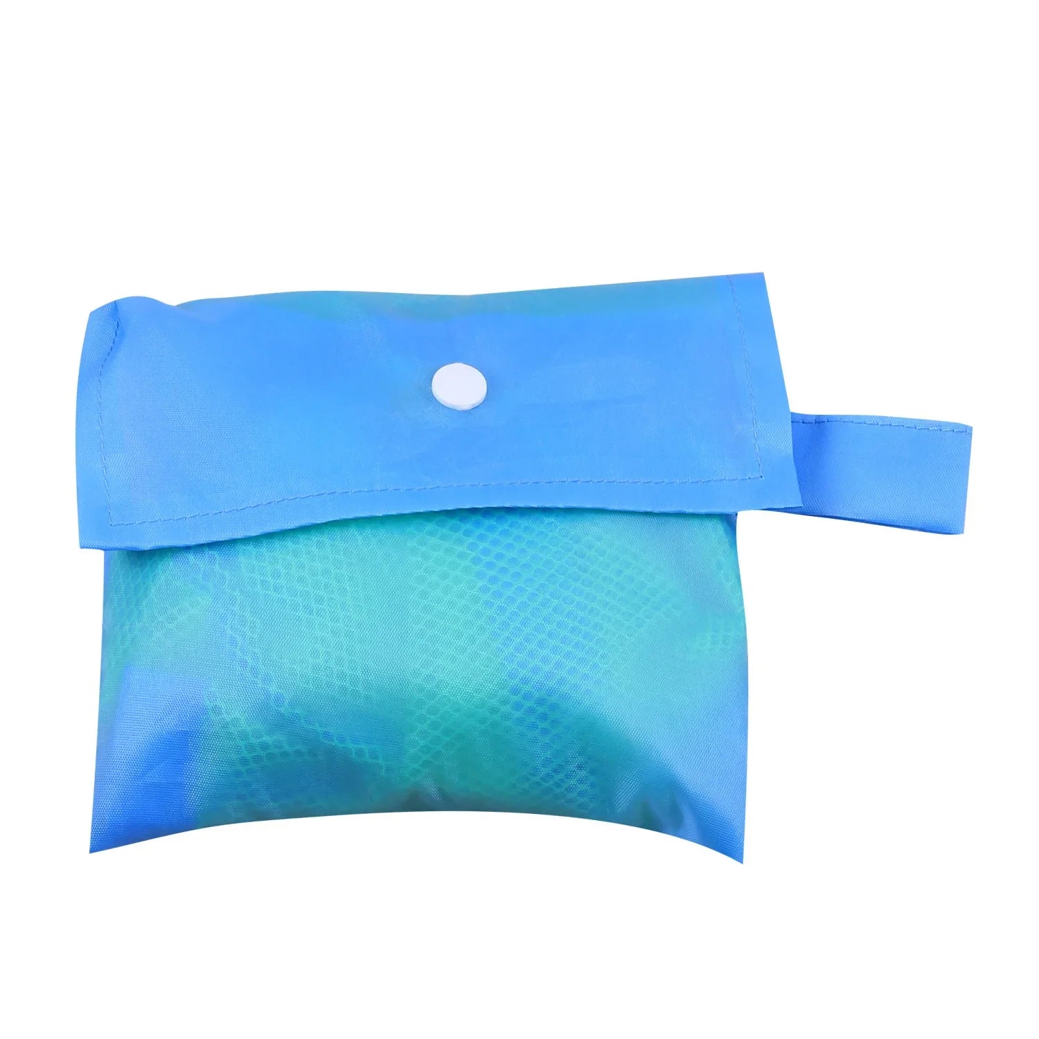 Purple foldable mesh beach bag for kids, durable and lightweight for outdoor use.