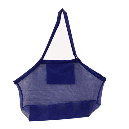 Portable mesh beach bag for kids, sand and water resistant, ideal for swim gear.