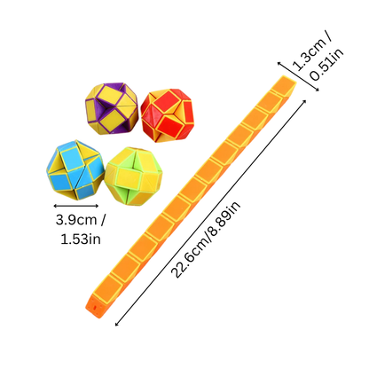 Foldable Sensory Puzzle Toy Set, a colorful fidget brain teaser & autism toy for children's games