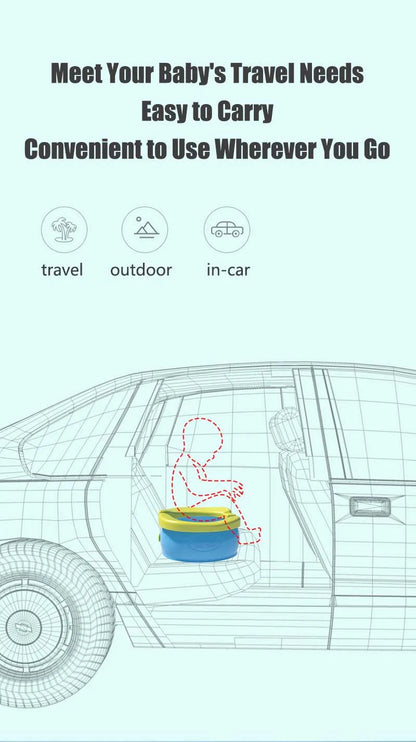 Durable plastic portable toilet trainer, built for active toddlers & travel