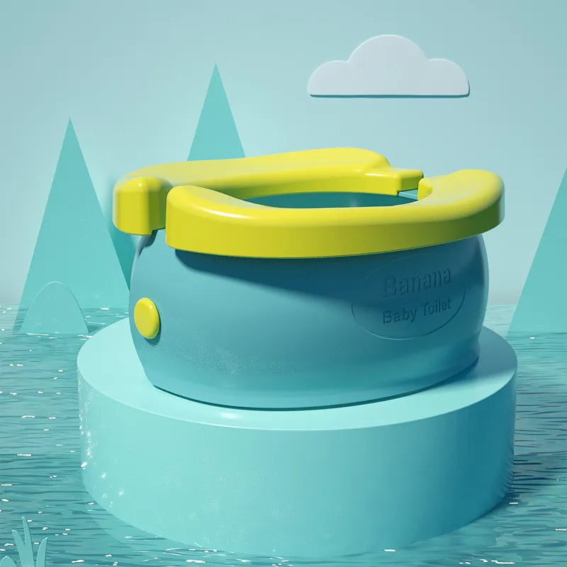 Detail of the non-slip base on the kids foldable travel potty seat