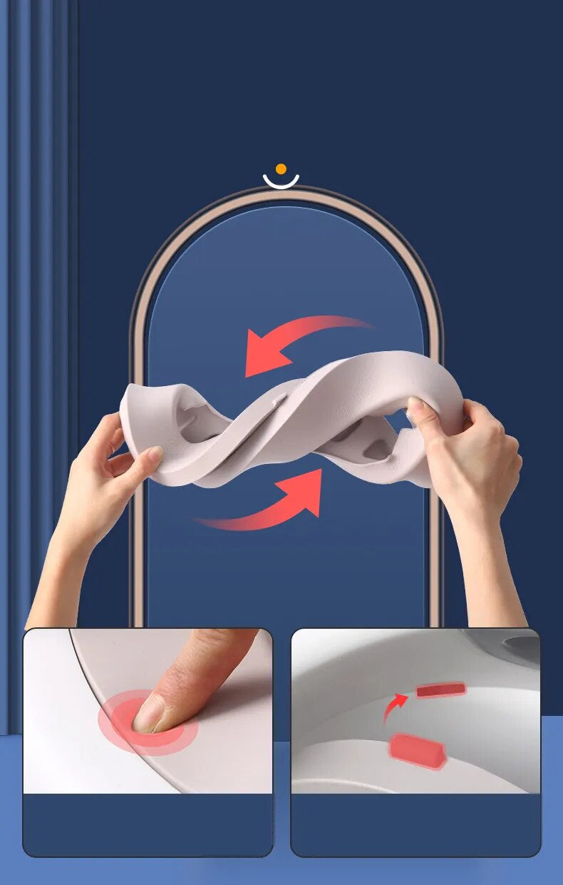 Toddler bathroom folding potty seat showing adjustable steps for child safety, an essential baby gear item