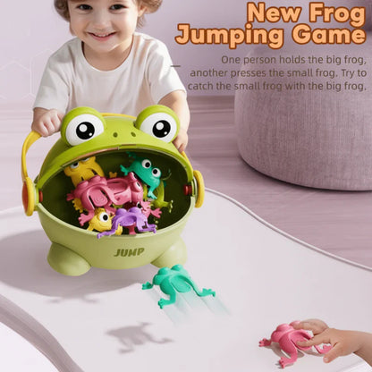 Colorful components of the Frog Bounce Game, an activity toy for boys and girls, sensory play