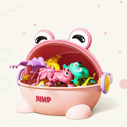 Complete Frog Bounce Game package with all pieces, a fun and educational activity for young kids