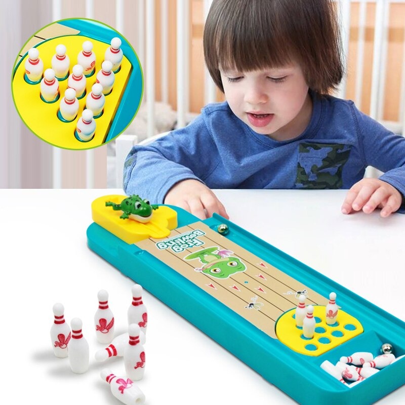 Kids Frog Bowling Game, portable for easy indoor/outdoor play, educational toy for children