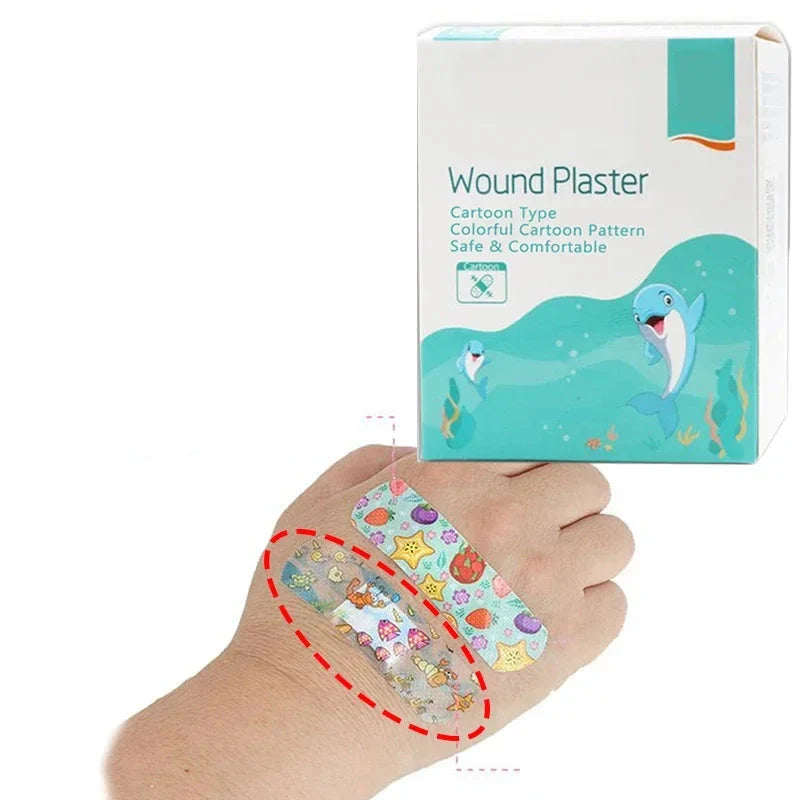 Fun design children's bandages, 100 count for comprehensive wound care.