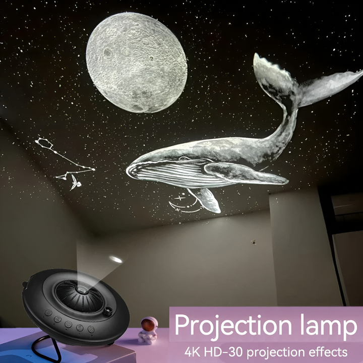 Kids' room decor featuring a Galaxy Projector casting a soothing starry ambiance, doubling as a captivating night light.