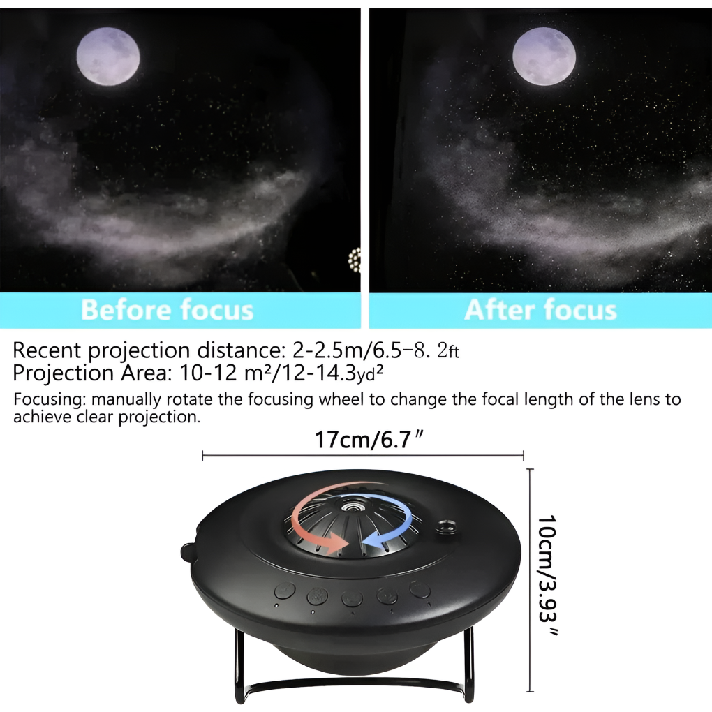 Stylish Kids' Galaxy Projector with easy controls, projecting mesmerizing star and planetarium effects for home decor.