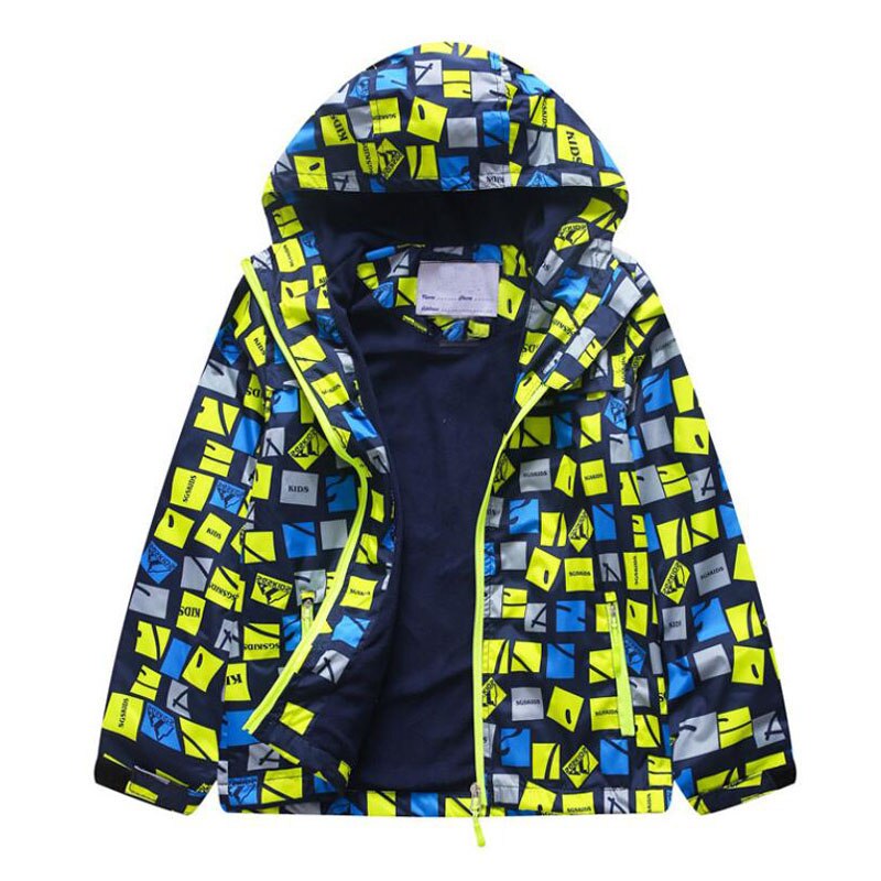 Waterproof galaxy hooded jacket for children, keeps them dry during outdoor play