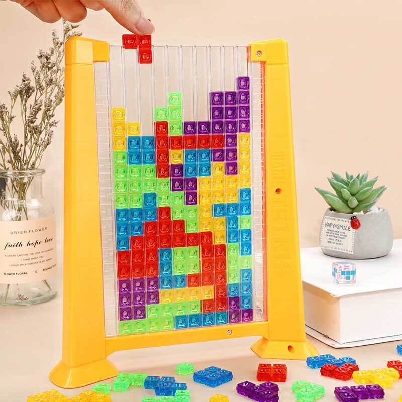 Kids Geometric Puzzle Blocks set for spatial thinking and educational play, multi-colored ABS plastic