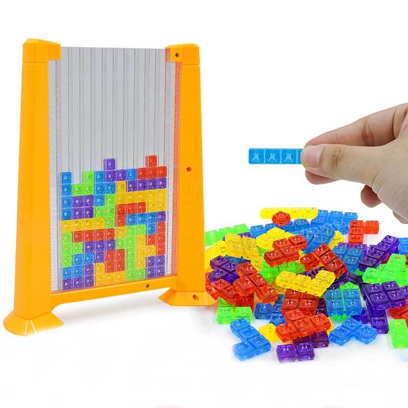 Close-up of Kids Geometric Spatial Thinking Puzzle Blocks, vibrant ABS plastic activity toy