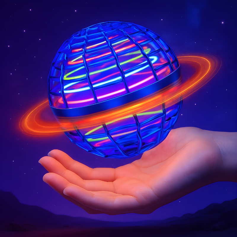 Kids' hand-controlled sensory orb toy, LED lights, interactive play for developmental skills