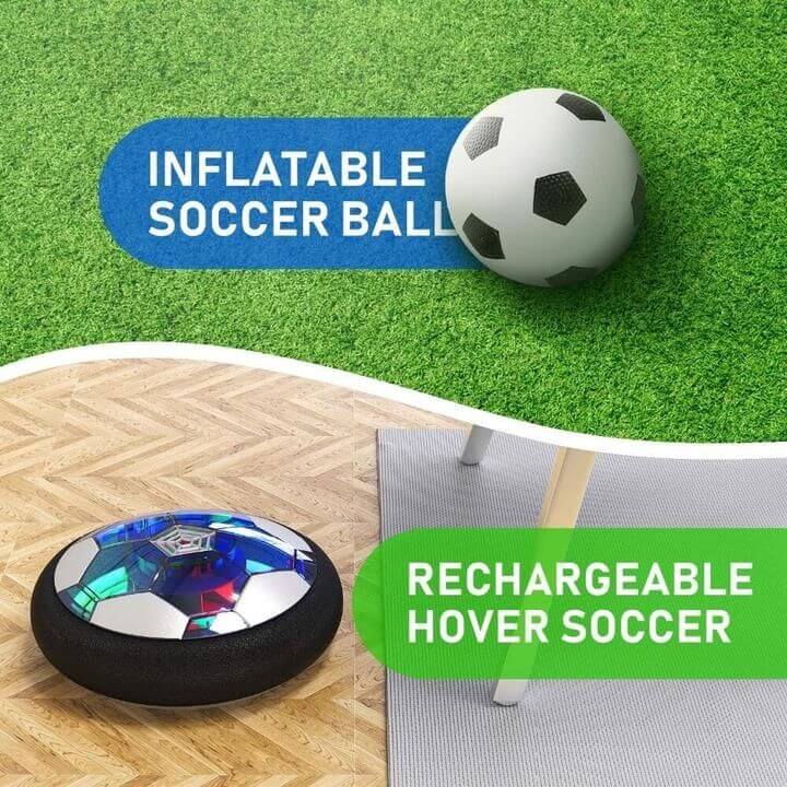 Indoor Air Soccer game with two small goals, promoting active play and hand-eye coordination for children.
