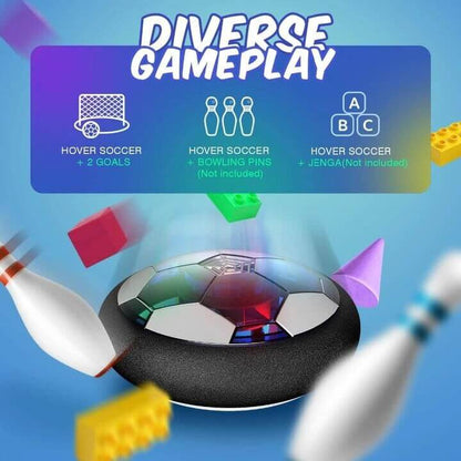 Kids' toy: Air Hover Soccer Ball gliding on a smooth floor, demonstrating easy and safe indoor play.