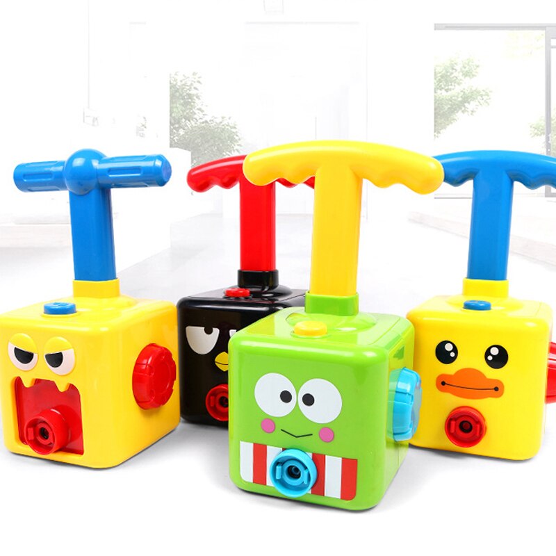 Kids' balloon car launcher and vehicles, complete set for exciting air-powered car races