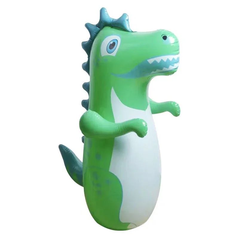Kids' active play toy: an inflatable dinosaur punching bag for indoor fun.