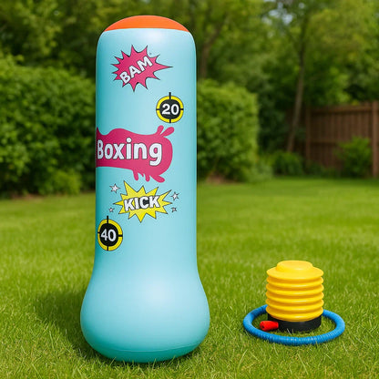 Inflatable punching bag designed for boys and girls to enjoy active sports play