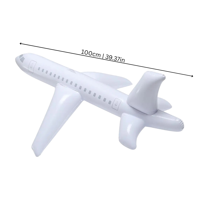 Outdoor inflatable airplane toy for kids, promoting active play and imaginative adventure for children