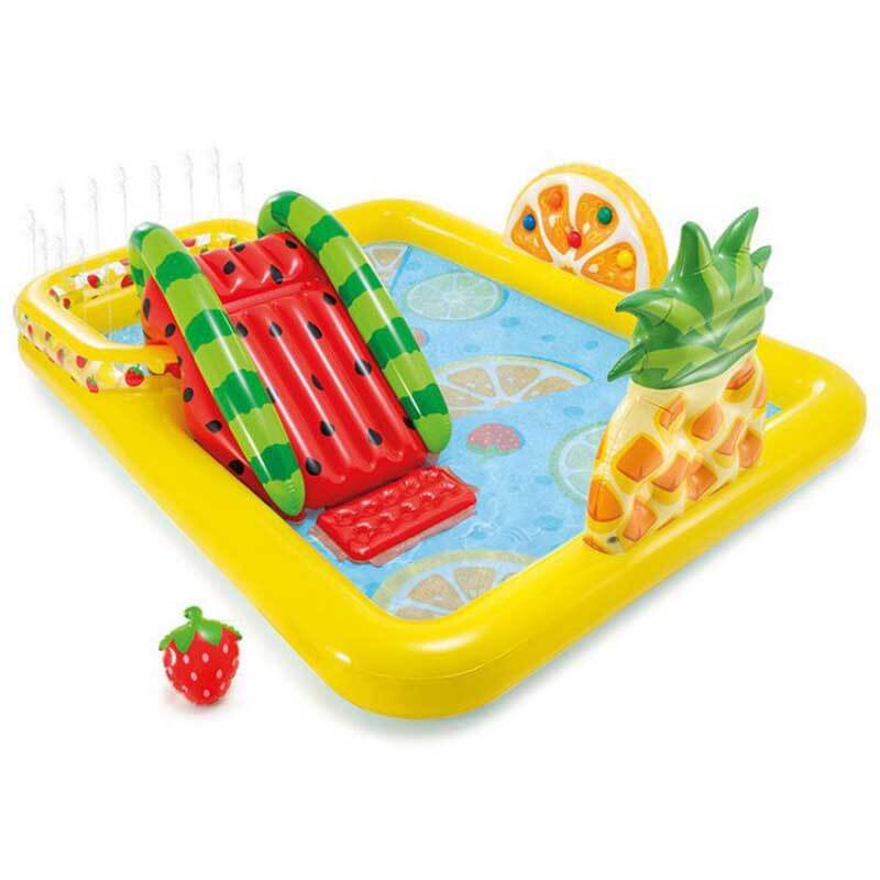 Kids' activity: Inflatable splash sprinkler pool offering refreshing water fun for toddlers.