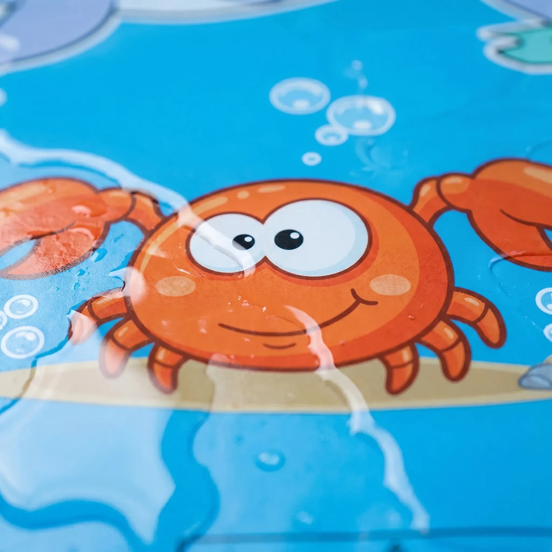 Durable inflatable sprinkler mat for kids' outdoor water play, offering refreshing summer fun and active water activity.