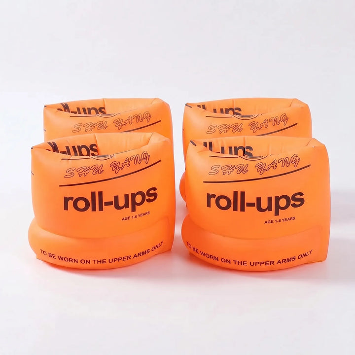 Kids' armbands for swimming in pools or lakes, ensuring buoyancy & confidence for beginners.