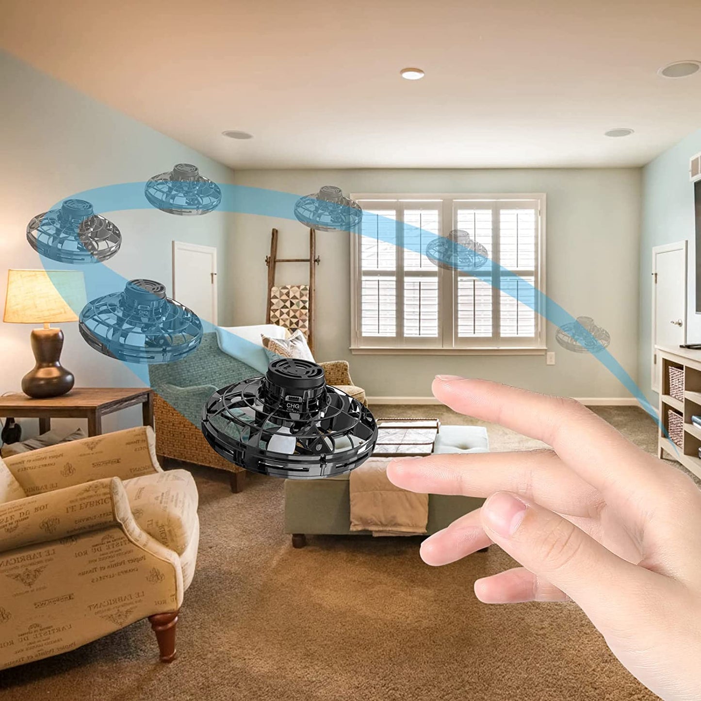Flying UFO RC Drone Toy for kids, infrared sensor allows easy hand-controlled operation, fun toy