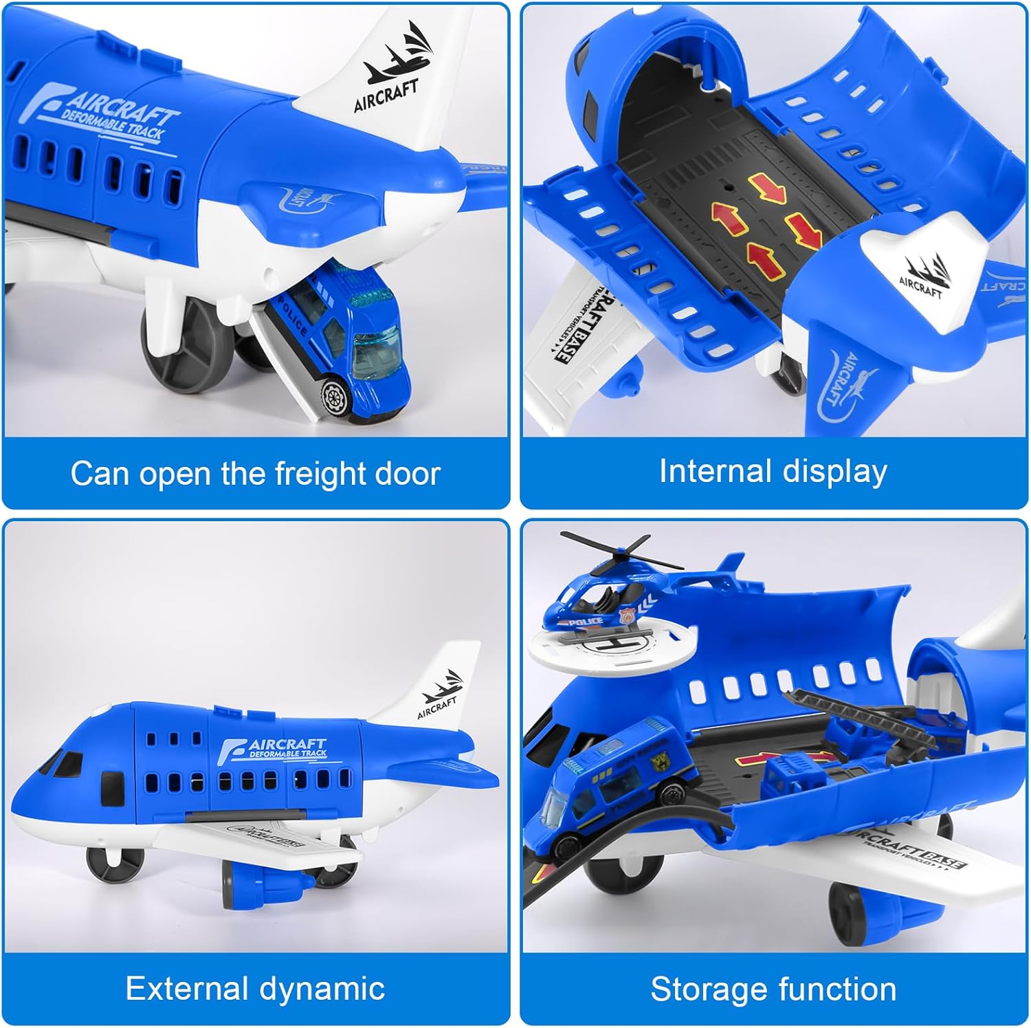 Educational airport playset for kids, featuring toy vehicles, terminal, and control tower