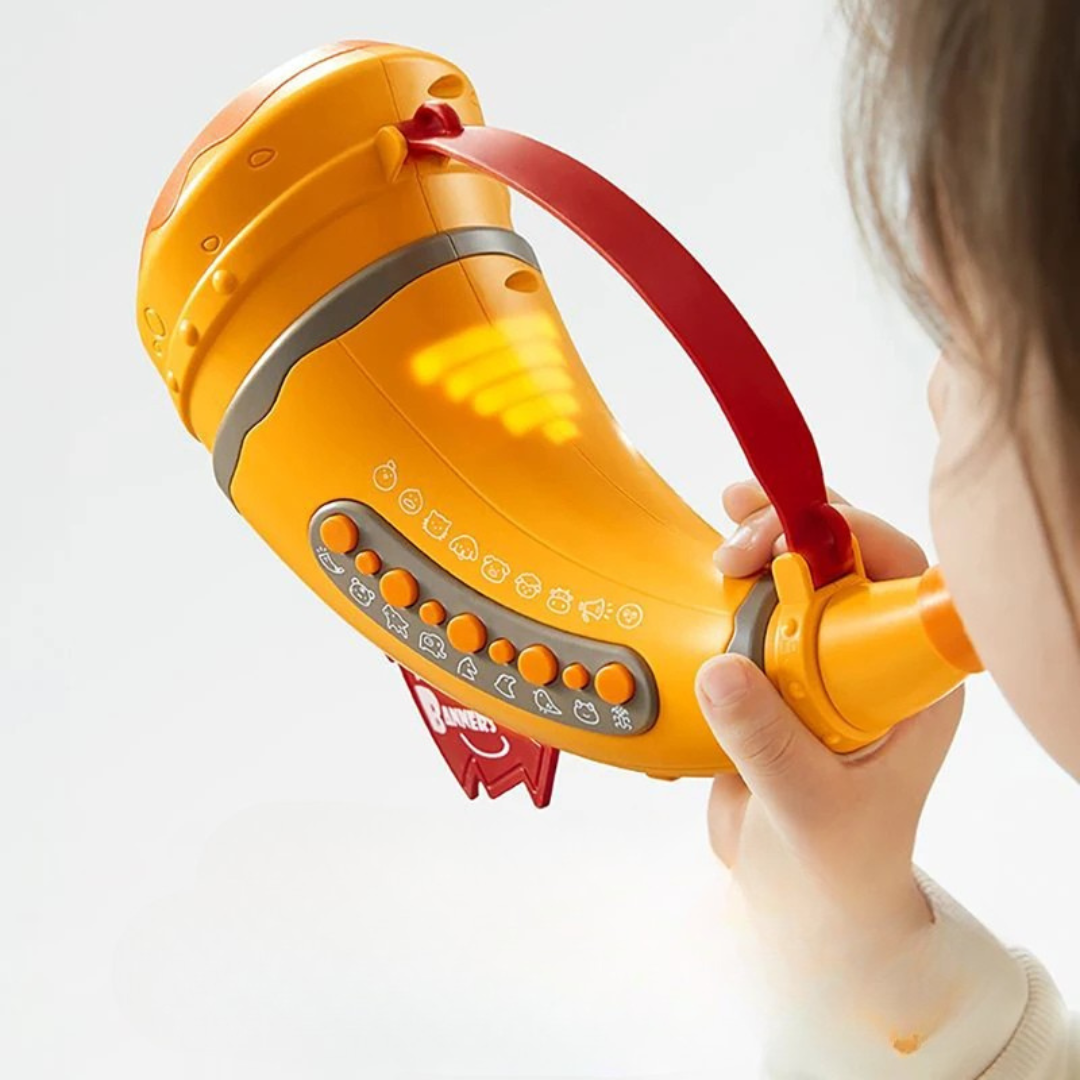 Kids' Interactive Animal Sounds Learning Toy with colorful buttons & animal illustrations for toddlers