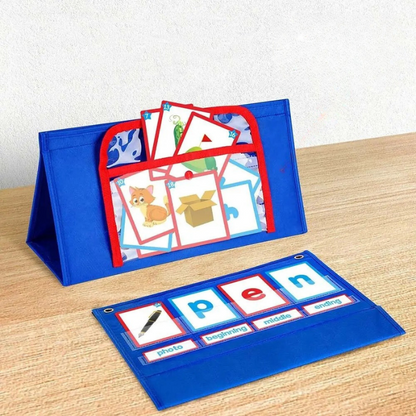 Kids' interactive educational spelling and math game set with colorful letters and numbers for preschool learning