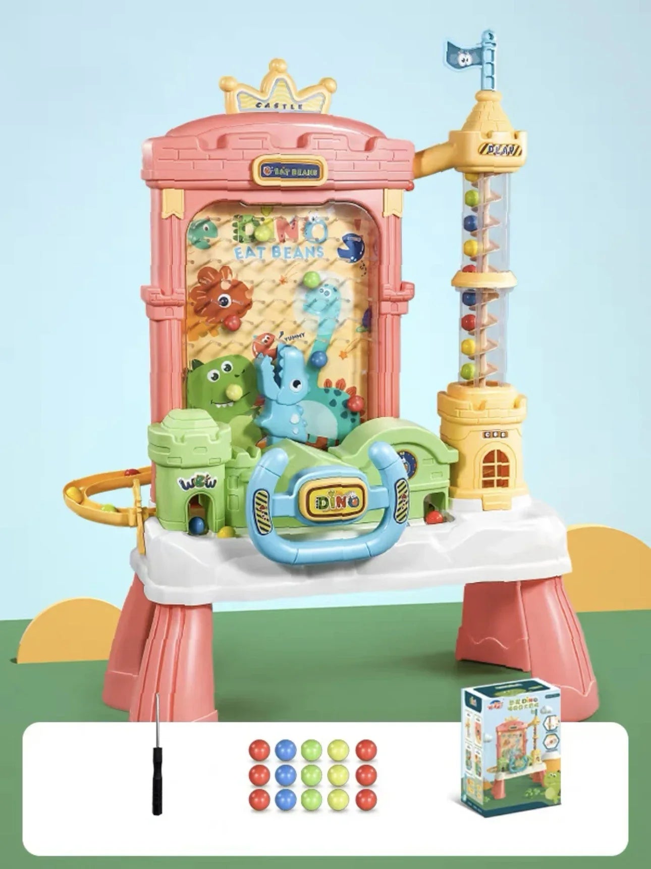 Electric ball catcher toy game promoting motor skills and active fun for children