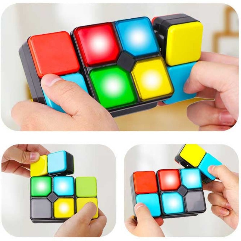 Kids' interactive electronic Rubik's Cube puzzle toy, educational STEM game for brain development