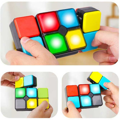 Kids' interactive electronic Rubik's Cube puzzle toy, educational STEM game for brain development