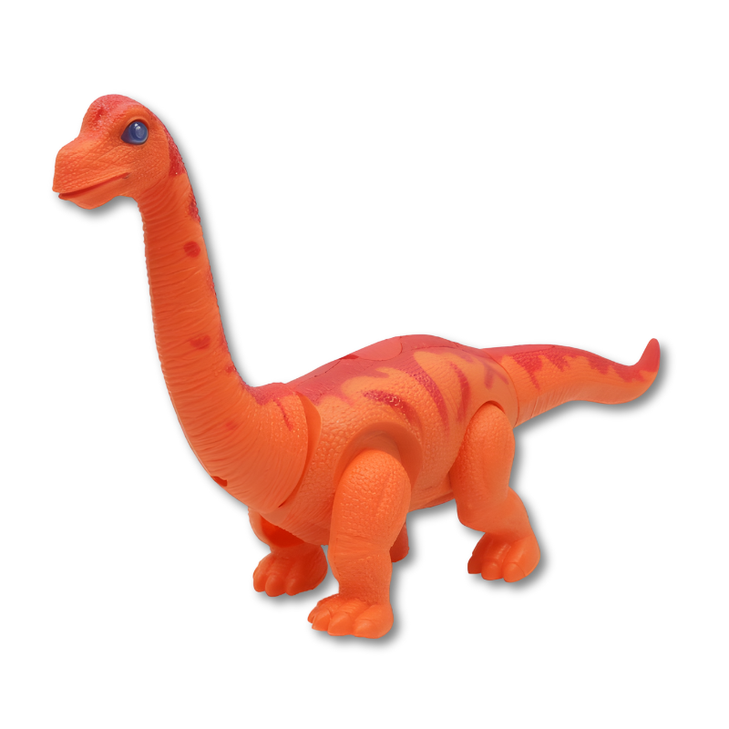 Side profile of the Kids' Roaming Dinosaur Toy highlighting its interactive and glowing features