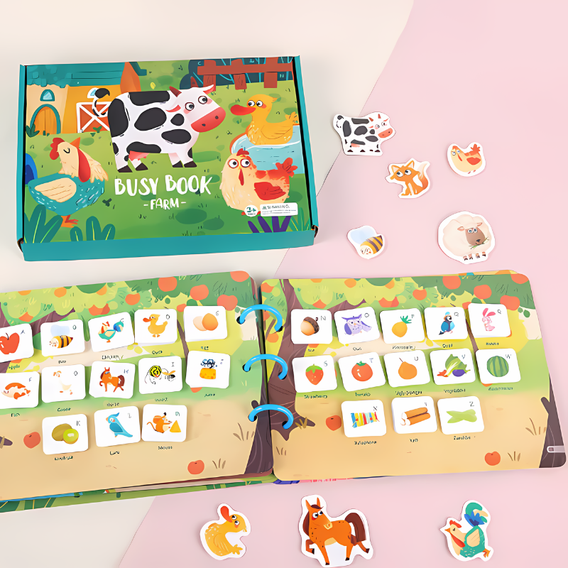 Kids Interactive Learning Activity Book Set for early learning & fine motor skills development