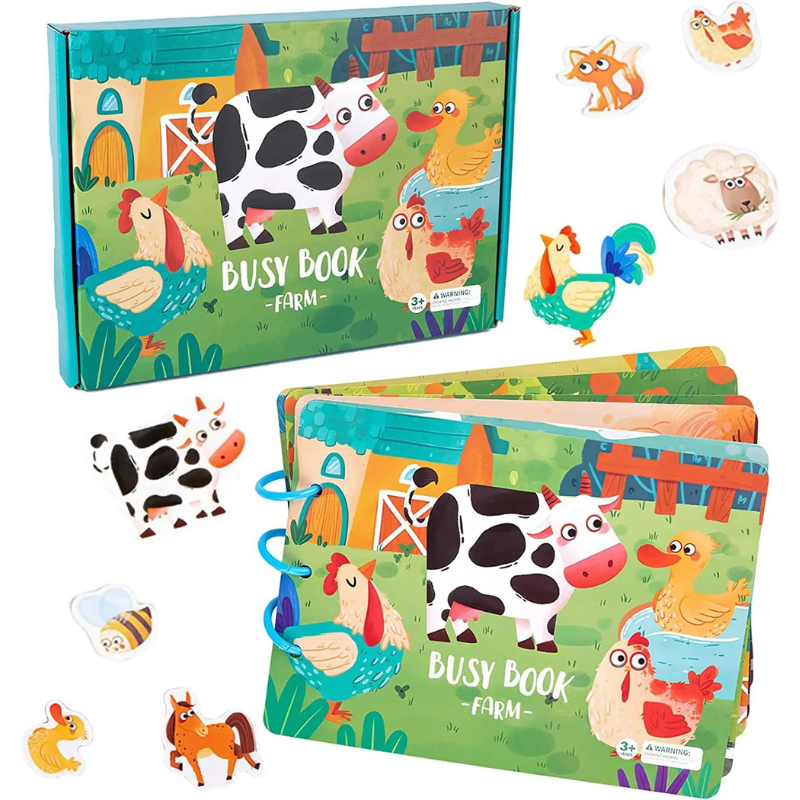 Toddler play interactive book set, an educational toy for preschool children's engagement