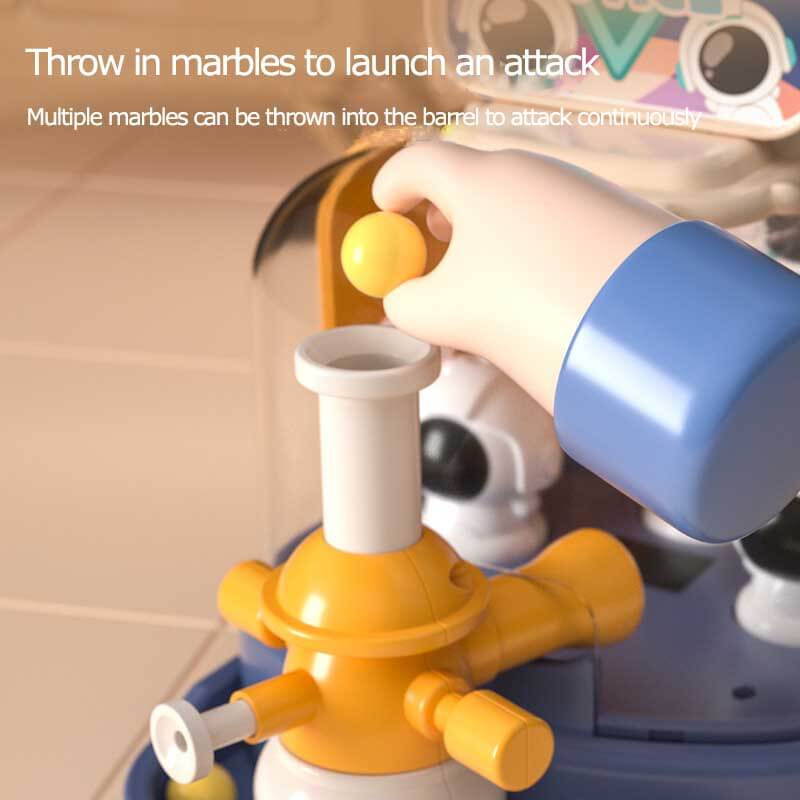 Eco-friendly kids' marble game toy, featuring a vibrant track and shooter