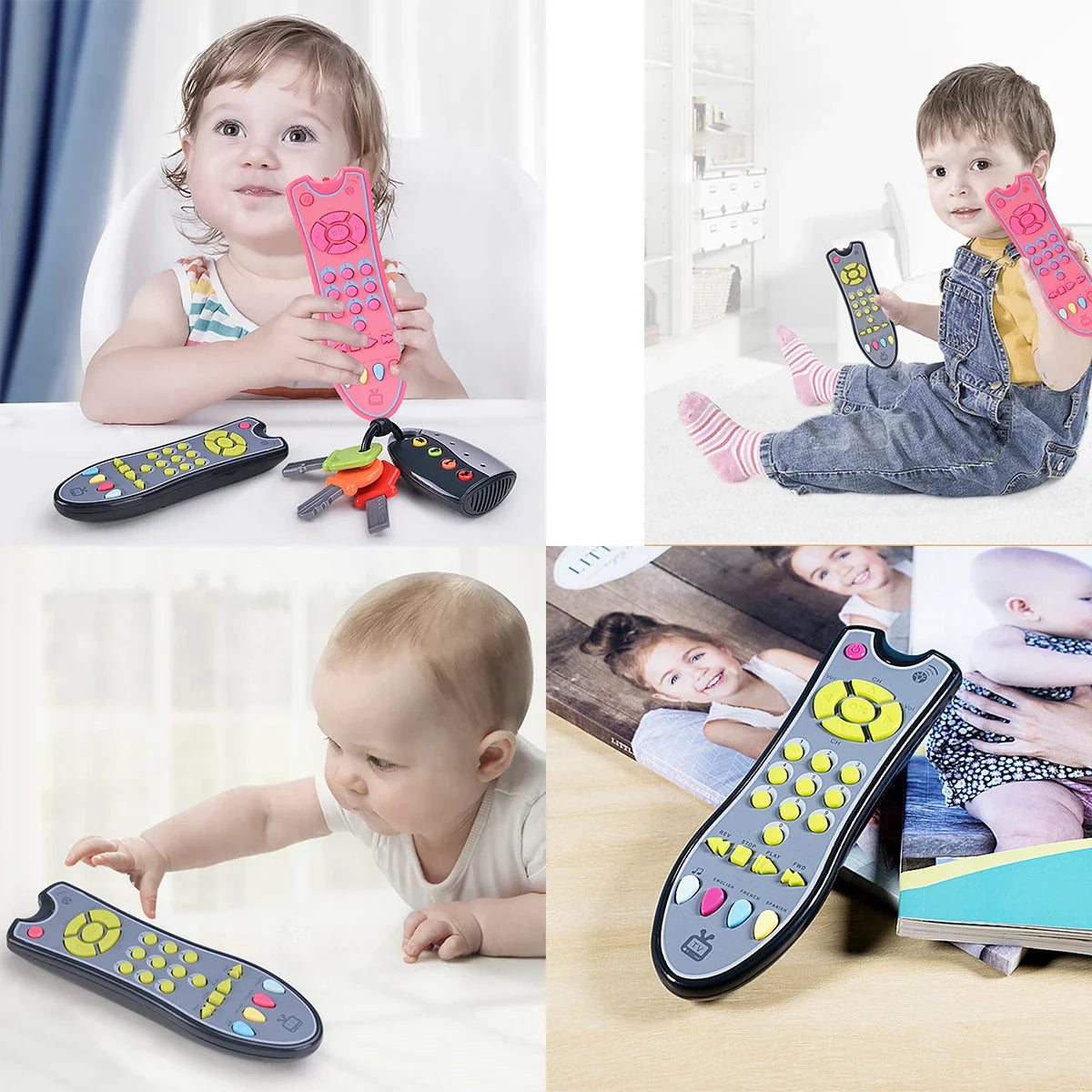 Kids' pretend play learning phone, encouraging role-play & early education with music.