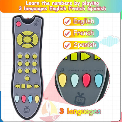 Durable plastic interactive learning phone toy for babies, great for early development.