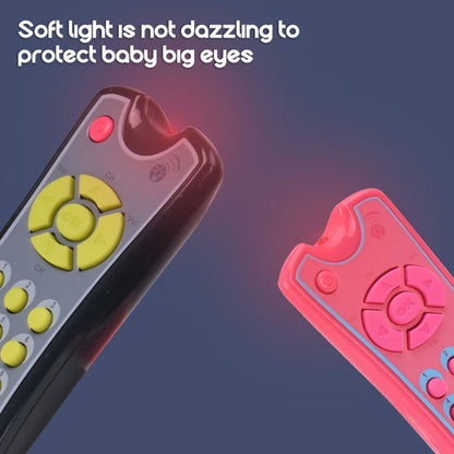 Baby musical learning phone with engaging melodies, sounds, & interactive lights for development.